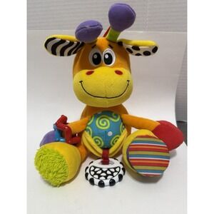Playgro My First Bead Buddies Giraffe Rattle Activity Baby Toy Plush Multicolor